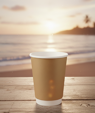 7oz Kraft Double Wall Cup