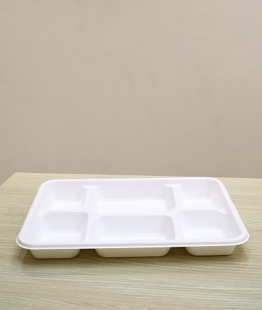 Square Compartment Plate (12 * 9 Inch 6CP)